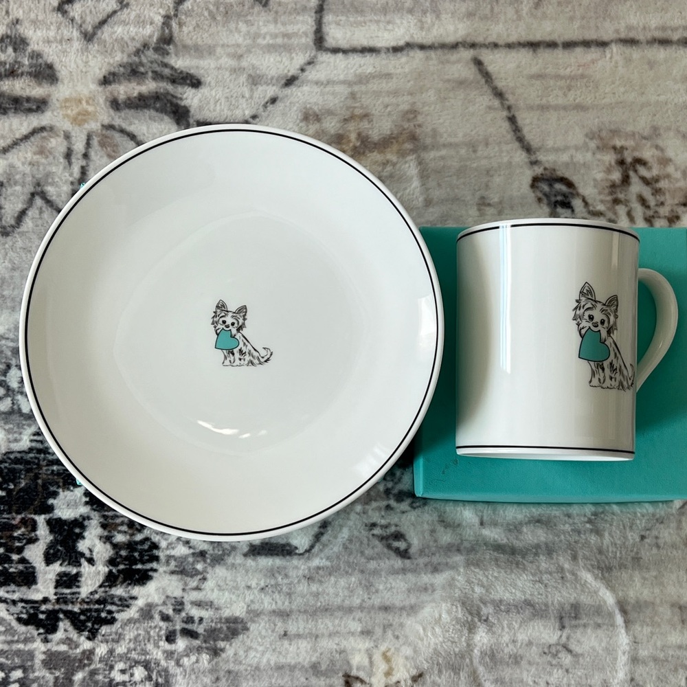 Yorkie cup and plate